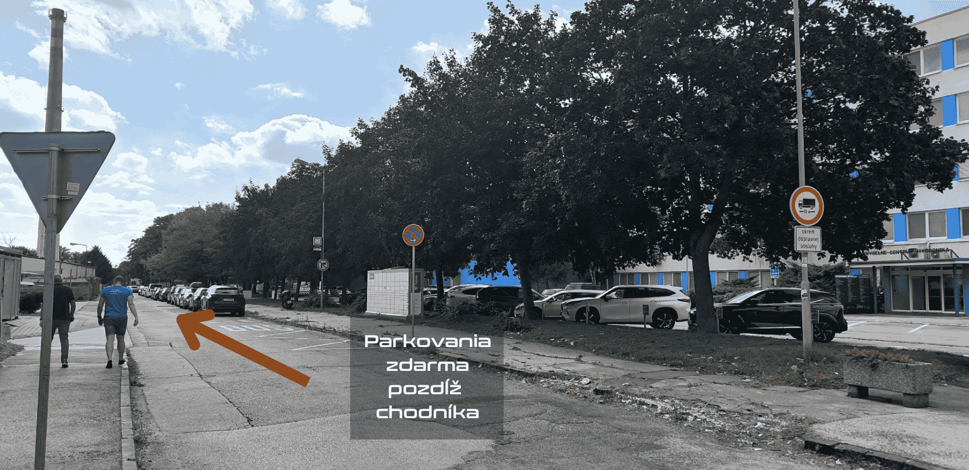 Parkovanie Matadórka chodnik